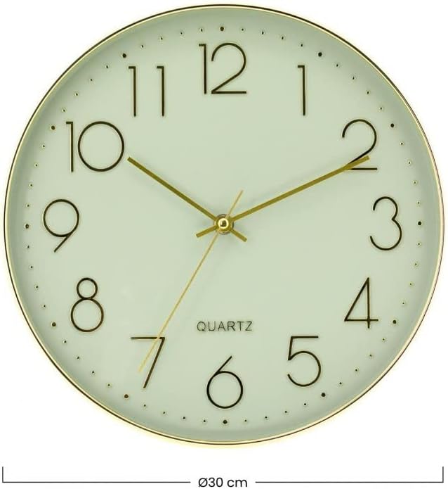 Clock for Bedroom Modern Fashion Wall Clock Home Wall Clock Simple Decoration Wall Clock Interior Living Room Decoration Office Decor Wall Clock, Green (Green)