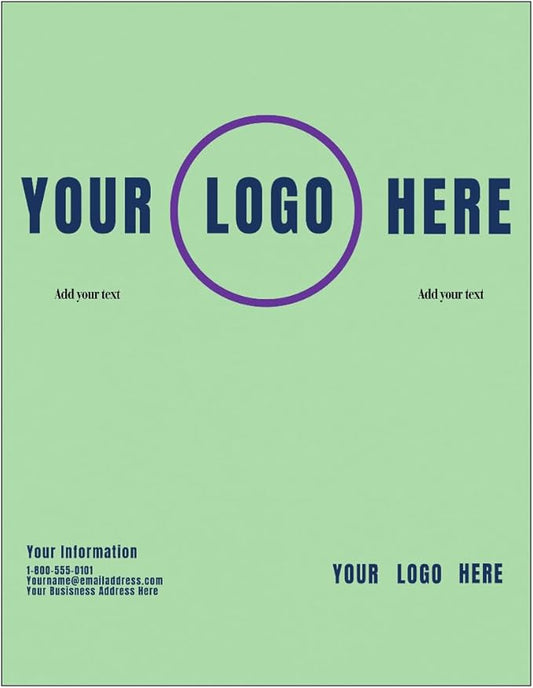 LUXPaper Custom Printed 8.5" x 11" Paper | Customizable Letterhead | Personalized Logo & Text | Letter Size | Pastel Green | 60lb. Text | 100 Qty