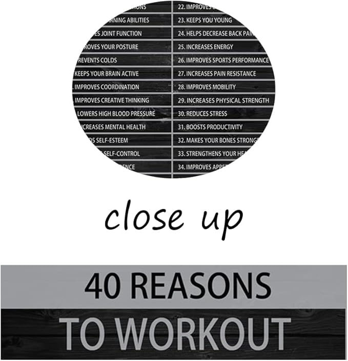 WYJZDZQ8 Inspirational Canvas Wall Art Motivational Wall Art for Office Decor Positive Quote Posters 40 Reasons to Workout Picture Prints Modern Home Wall Decor Framed Ready to Hang[12" W X 18" H]