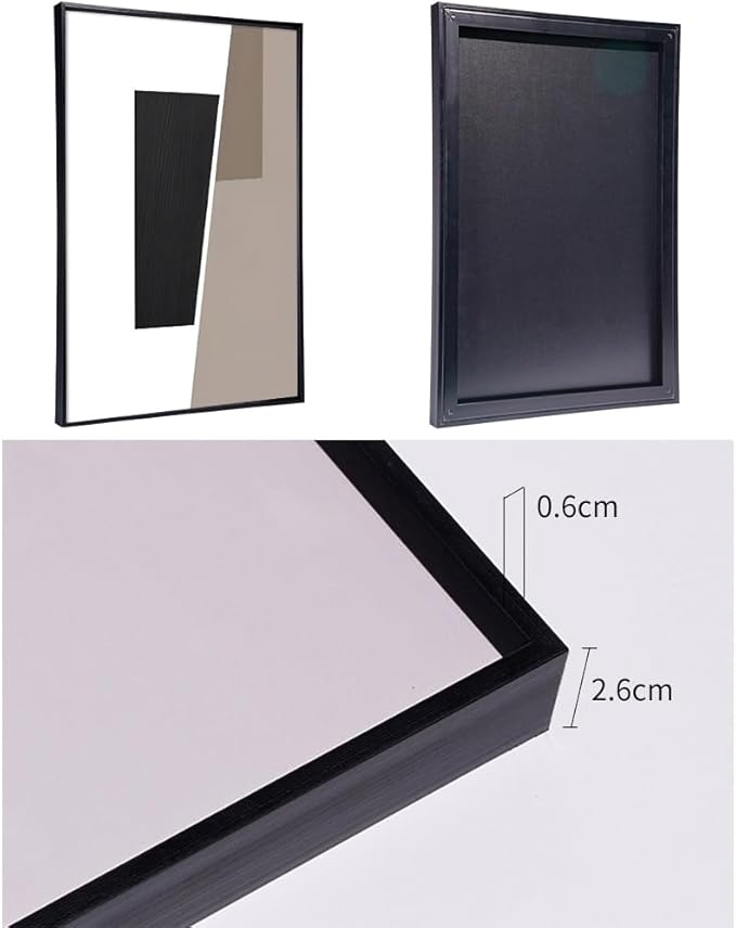 Canvas Framed Wall Art, Geometric Home Wall Art Decor Paintings, Large 24 X 32 Inch Black and White Abstract Decorative Wall Art for Living Room Bedroom Office Wall Decorative Paintings