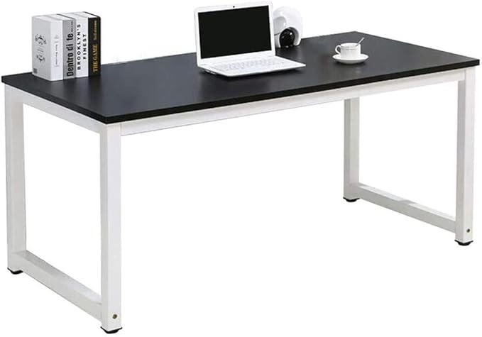 Computer Desk, 43-inch Wooden Work Desk PC Laptop Desk Game Writing Table Study Room Workstation Home Office Furniture (Black)
