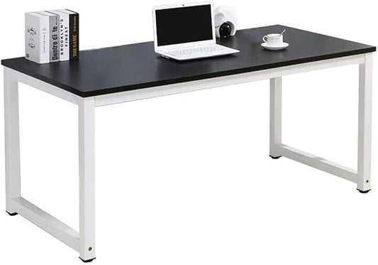 Computer Desk, 43-inch Wooden Work Desk PC Laptop Desk Game Writing Table Study Room Workstation Home Office Furniture (Black)