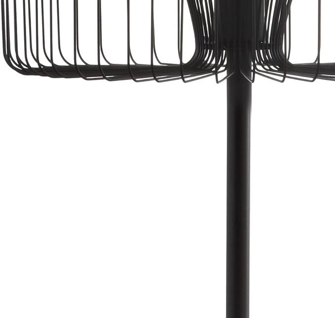 JONATHAN Y 61" Black Modern Industrial Metal LED Floor Lamp, Wire Cage Drum Shade Standing Lamp for Living Room, Bedroom, On-Off Foot-Switch, LED Bulb Included, UL Listed JYL6105A