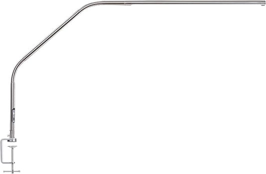 Daylight Slimline 4™ LED Table Lamp in Brushed Steel - 6,000K, 3,200 Lux, 4 Brightness Levels, USB-C Charging Port, Anti-Glare Diffuser, Flexible Design, Art & Craft, Sewing, Nail Salon