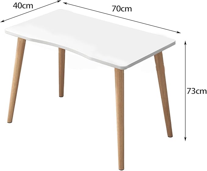27 inch Computer Desk,Modern Ergonomic Design Office Desk Computer Table Thickened Plate Spacious Computer Desk Wood PC Work Writing Table White
