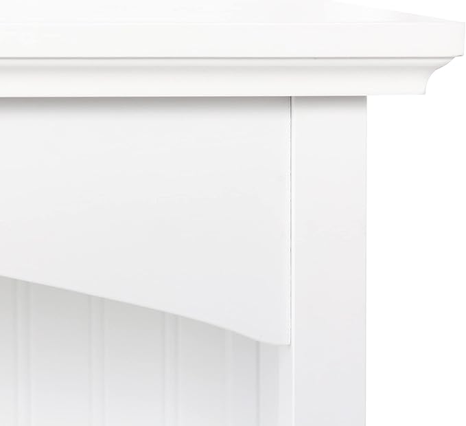 eHemco 2 Tier Bookcase with 2 Arched Supports, 29 Inches, White