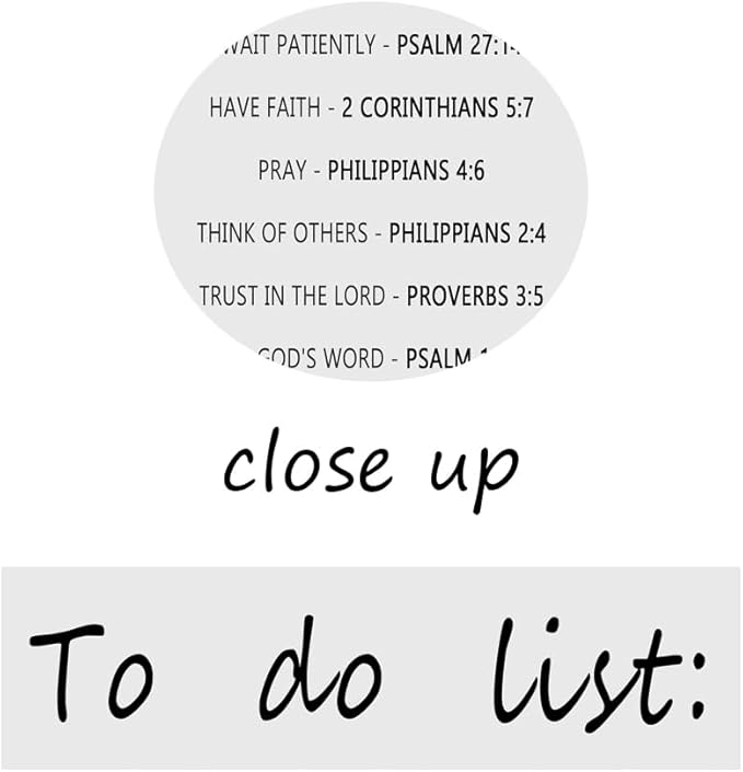 Inspirational Wall Art The Christian To Do List:Psalm,2 Corinthians,Philippians,Proverbs Motivational Faith-Based Poster Positive Quotes for Church Home Indoor Framed Ready to Hang [12" W X 18" H]