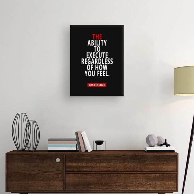 WYJZDZQ8 Motivational Canvas Office Print Wall Art Inspirational Picture Painting Modern Inspiring Poster Artwork for Home Living Room Bedroom Office Decor Frame Ready to Hang[18" W x 24" H]