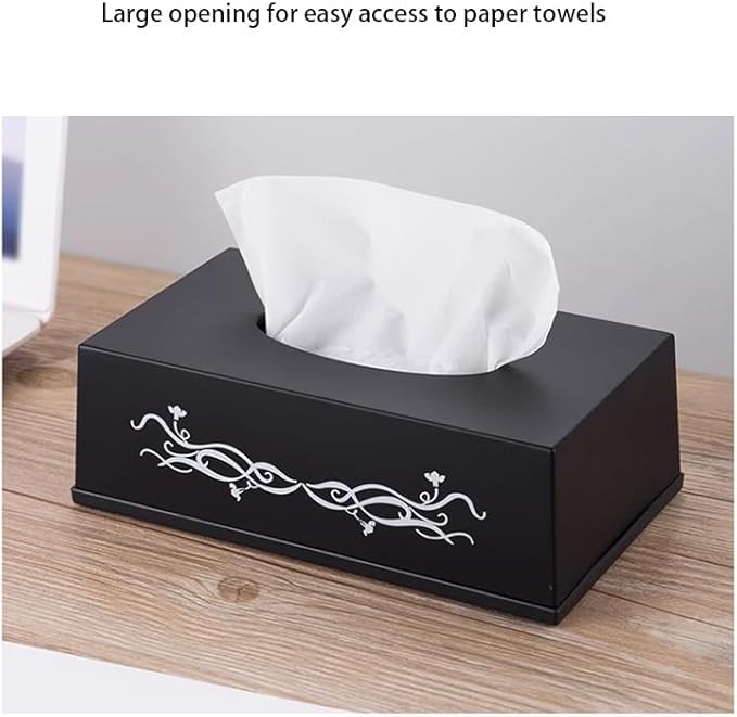 Stylish Tissue Box Multifunctional Tissue Box Tissue Box Cover with Storage Tissue and Remote Control Holder for Home Office Desk Bedroom Modern Tissue Box (Color : Pink, Size : B) (Gold large)