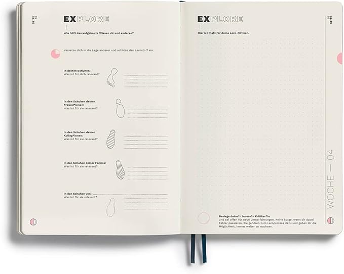 LEUCHTTURM1917 367496 Learning Journal Composition (B5), Flexcover, Black, German