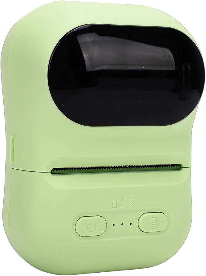 VBESTLIFE Mini Portable Thermal Printer Print Pod, Inkless Bluetooth Label Maker Machine for DIY Crafts, Journaling, Office & Home Use (Green)
