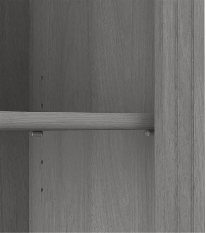 Bush Home Saratoga Tall 5 Shelf Bookcase in Modern Gray, Home Office Organizer, Vertical Storage Solution for Books and Office Supplies, Tall Bookshelf