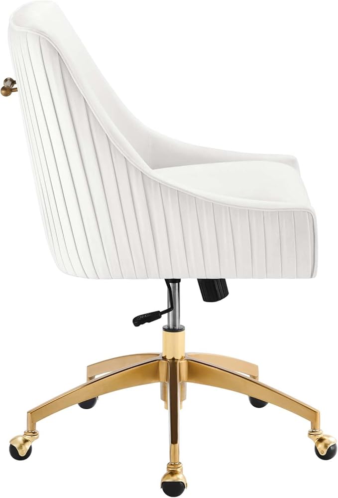 Modway EEI-5080-WHI Discern Performance Velvet Office Chair, White