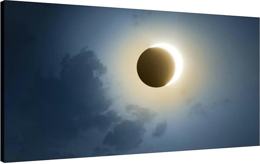 Canvas Wall Art for Living Room Bedroom Eclipse the Sun Big Large Wall Art Decor Framed Painting Wall Pictures Prints Artwork Office