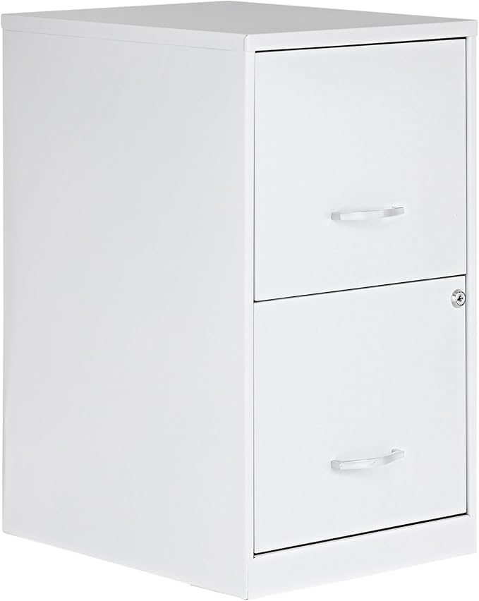 2 Drawer Locking Filing Cabinet | Pre-Assembled Steel Construction | Space-Saving Design is Perfect for Home and Small Office | Letter-Size | Assembled in North America