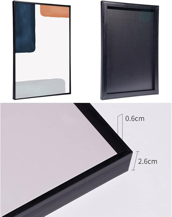 Wall Art Framed Wall Art Modern Abstract Canvas Wall Art 3 Piece Set Of Painted Prints Boho Style For Living Room Bathroom Kitchen Office Wall Decor Canvas Artwork (black 24" X 32"X 3 pieces)…