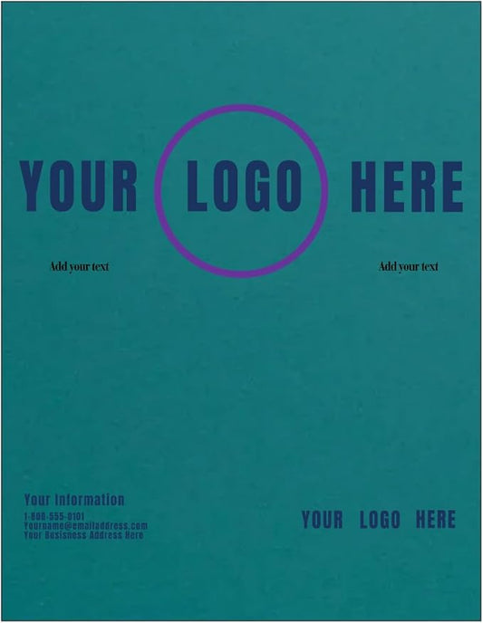 LUXPaper Custom Printed 8.5" x 11" Paper | Customizable Letterhead | Personalized Logo & Text | Letter Size | Teal | 80lb. Text | 100 Qty