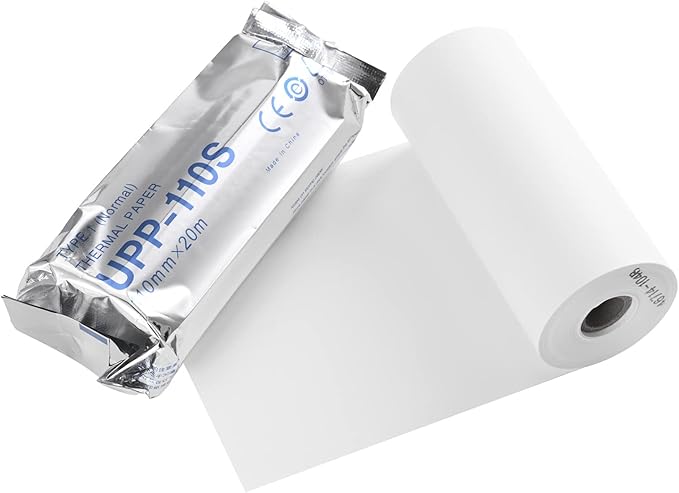 UPP-110S Type I Black and White Video Thermal Ultrasound Paper Film/Media 10 rolls,Replacement for Sony Upp-110s,110 mm x 20m