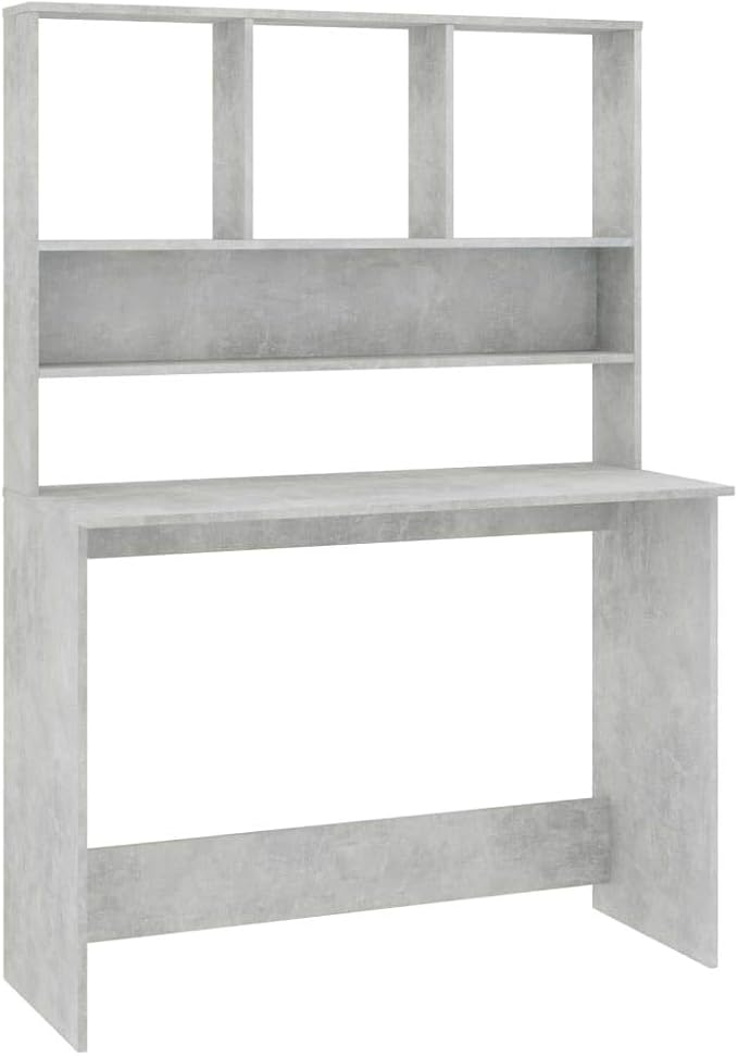 43.3" Computer Desk, Computer Workstation with Bookshelf, Study Writing Home Office Desk, Modern Chipboard Multipurpose Desk Easy Assemble, 43.3 x 17.7 x 61.8 inch