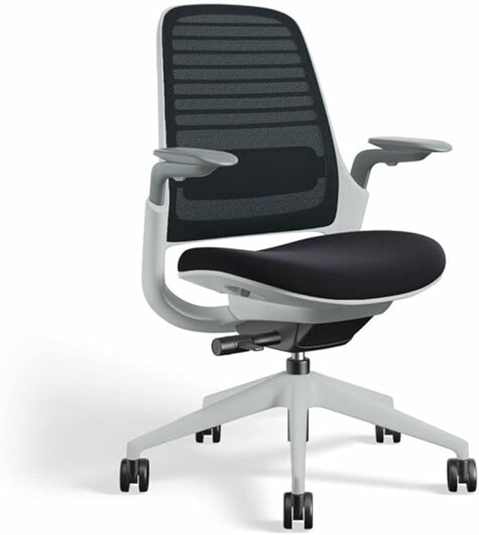 Steelcase Series 1 Office Chair, Seagull Frame (Carpet Casters, Licorice)