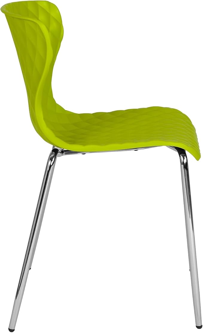 Flash Furniture Lowell Contemporary Design Citrus Green Plastic Stack Chair