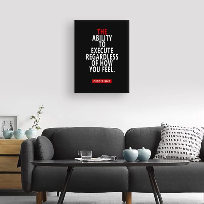 WYJZDZQ8 Motivational Canvas Office Print Wall Art Inspirational Picture Painting Modern Inspiring Poster Artwork for Home Living Room Bedroom Office Decor Frame Ready to Hang[18" W x 24" H]