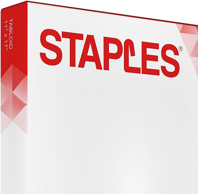 Staples 11-Inch X 17-Inch Copy Paper 20 Lbs 92 Brightness 500/Ream, For Office, School & Home