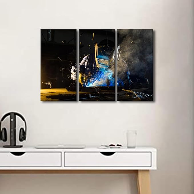 Canvas Wall Art Decor Machine Tools Canvas Prints Wall Art Machine Welding Paintings for Wall Decorations Canvas Frame Art Picures Artwork for Home Walls Poster & Prints, 36x24 Inch