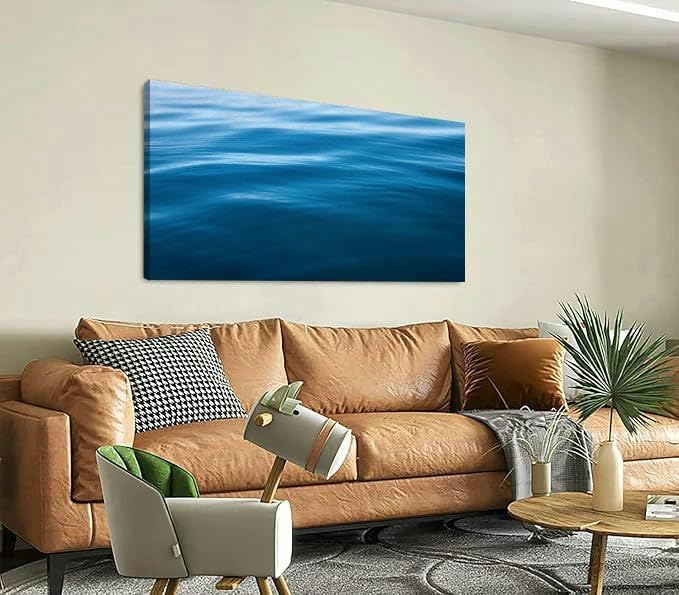 TIGTMULERLY Wall Art Frame Gallery Wall Decor Soft Water Modern Canvas Prints Artwork for Living Room Bedroom Office Kitchen 48x24Inch