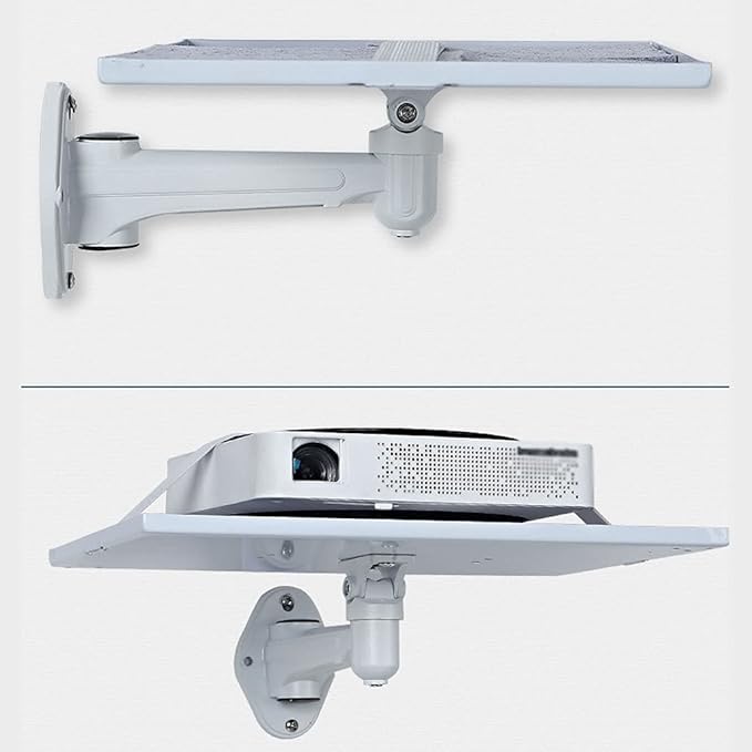 Projector Stand Wall-Mounted Projector Bracket Universal Tray Projector Bracket Horizontal Water Adjustment 360-degree Rotatable Load-Bearing Home Office Projector Bracket