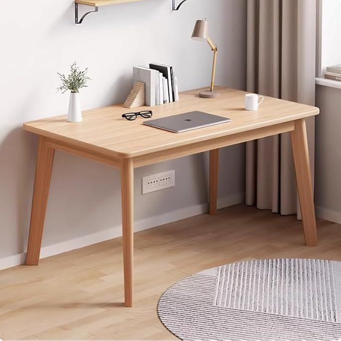 Writing Desk-Home Office Workbench Desk, Laptop Computer Work Study Table,Modern Desk with Solid Wood Legs – Simple Home Office Writing Table for Study, Work, or Bedroom,31.4 * 23.6 * 29.9inchs