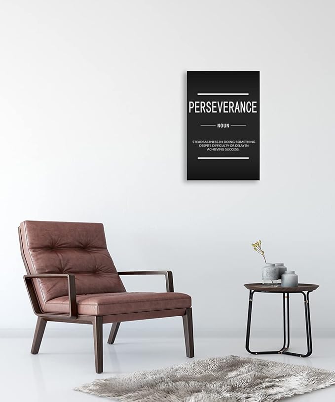 Modern Inspirational Entrepreneur Quotes Canvas Wall Art Perseverance Inspirational Quotes Picture Poster Prints Living Room Office Artwork Decoration Ready to Hang[24''W x 36''H]