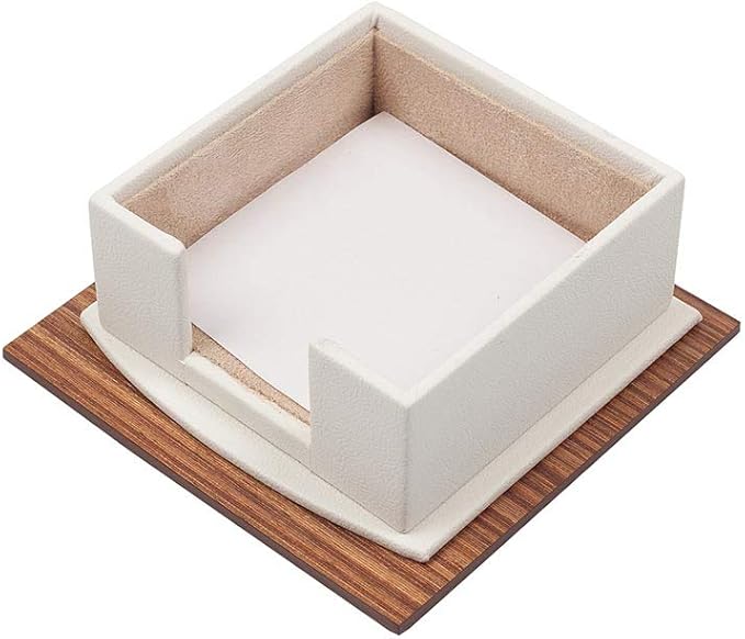 Leather Desk Set - Leather Organizer Desk Set - Walnut Wood Desk Set - Office Product - Desk Accessories Set - Office Desk Accessories - Home Office Accessories - Desk Supplies 11 PCS (White)
