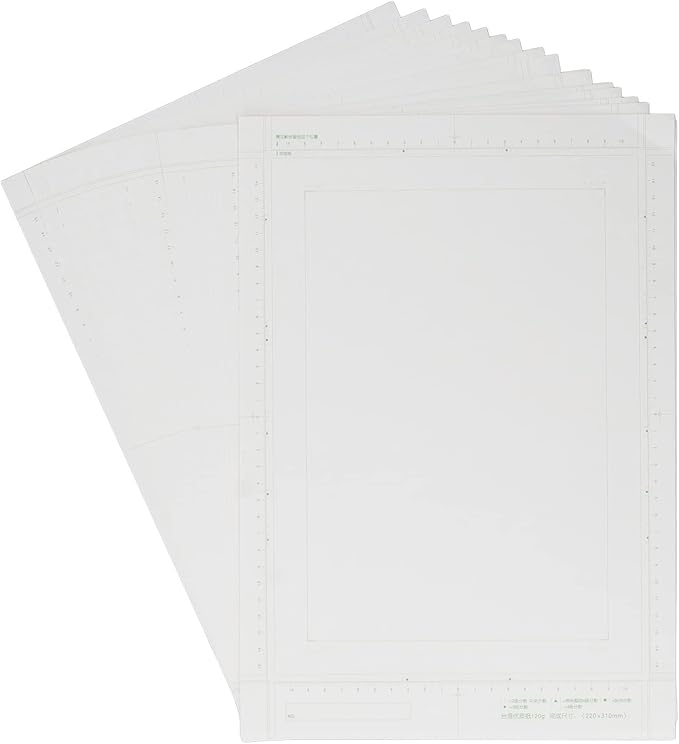 30 Sheets B4 Manga Paper 120g, Yellowing Glossy Comic Drawing Paper with Scale - Smooth Erasing, Copying Friendly, Portable for Artists and Travelers
