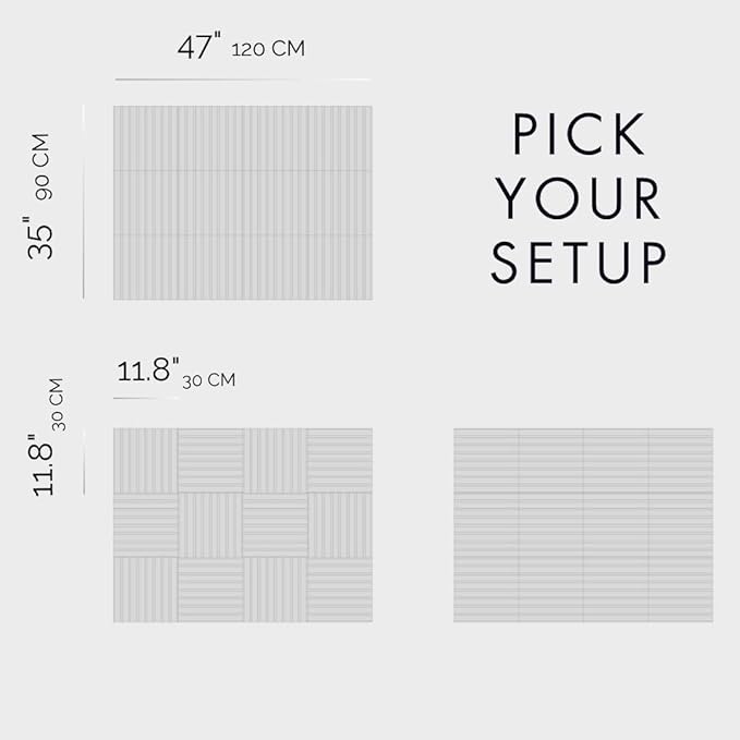 Large Bulletin Board 48"x36" - Office Wall Organizer to Replace your Old Cork Boards for Walls for Office Decor - 12-pack Felt Wall Panels for Use in Home Office Decor, Classroom Decor (Opera)