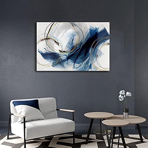 Wall Art Canvas Abstract Art Paintings Blue Fantasy Colorful Graffiti on White Background Modern Artwork Decor for Living Room Bedroom Kitchen 36x24in