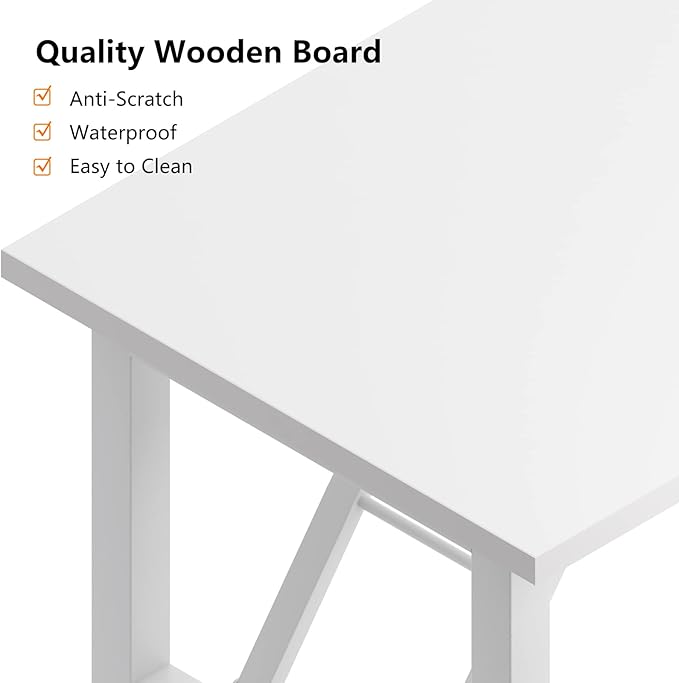 Need Home Office Desk - 62 Inches Large Computer Desk Sturdy Black Table Foldable Desk Gaming Computer Table No Assembly Required AC5DW(157.5 * 60)