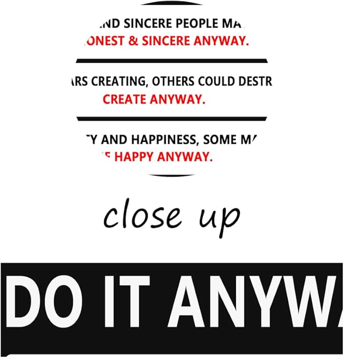 Do It Anyway Canvas Wall Art for Living Room Inspirational Mother Teresa Quote Poster Wall Decor Paintings Wooden Framed Artwork Bedroom Kitchen Home Decoration Ready to Hang[12''W x 18''H]