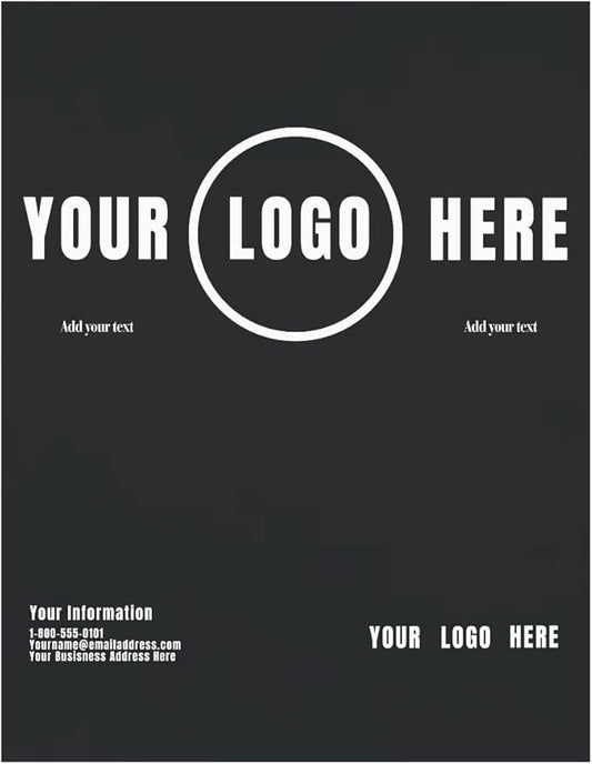 LUXPaper Custom Printed 8.5" x 11" Paper | Customizable Letterhead | Personalized Logo & Text | Letter Size | Midnight Black | 80lb. Text | 200 Qty