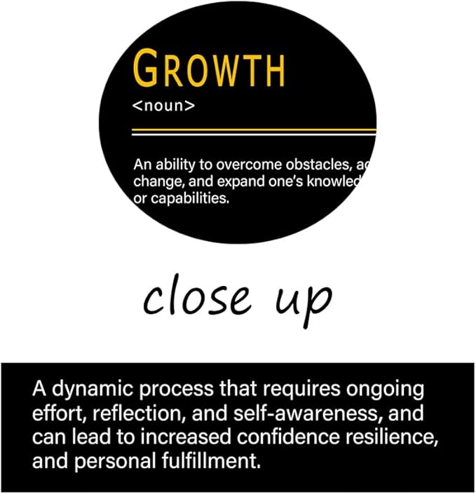 Motivational Wall Decor COURAGE ACTION GROWTH Noun Positive Poster Promote Personal Progress Inspirational Canvas Wall Art for Office Home Bedroom Workplace Framed Ready to Hang [72''Wx 36''H]