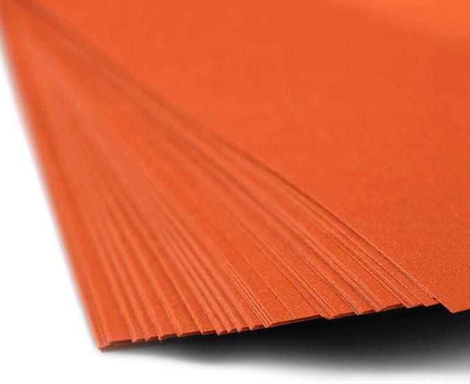 LUXPaper Custom Printed 8.5" x 11" Paper | Customizable Letterhead | Personalized Logo & Text | Letter Size | Mandarin Orange | 80lb. Text | 100 Qty