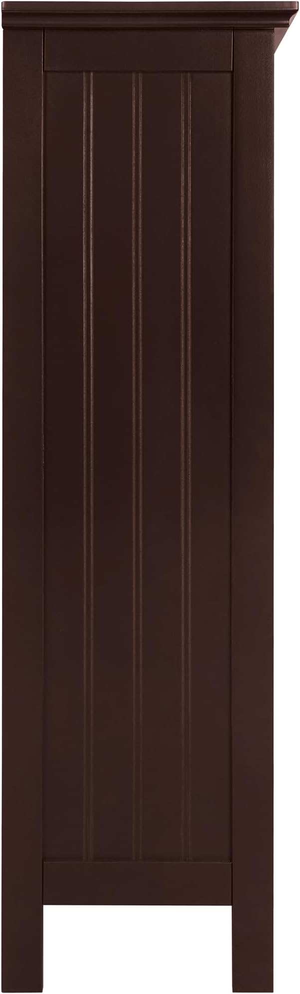 eHemco 3 Tier Bookcase with 2 Arched Supports, 40 Inches, Cherry