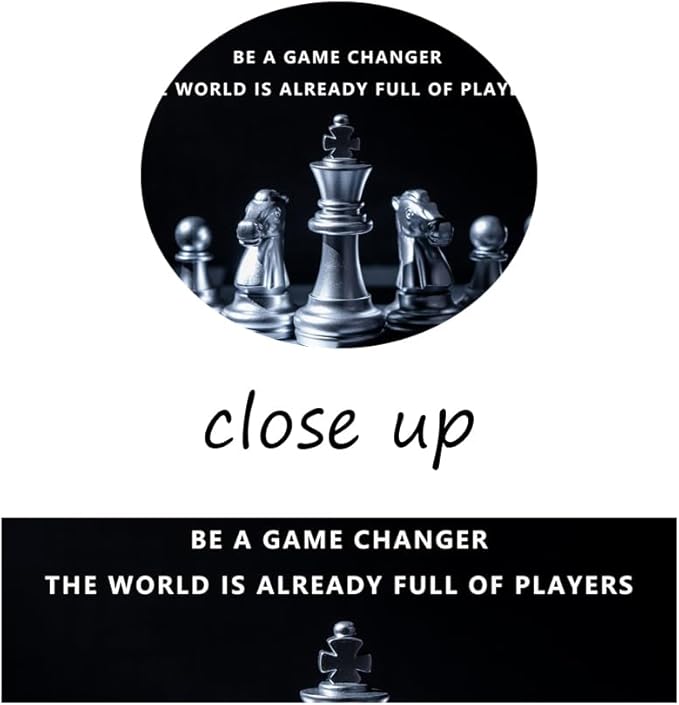 Motivational International Chess Poster Be A Game Changer The World Is Already Full Of Players Inspirational Canvas Wall Art Painting Print Artwork Living Room Office Wall Decor Framed[24''W x 36''H]