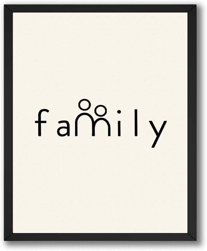 ALPINE INK CO. Family Typography Satin Poster - Warm, Welcoming, Conceptual Design - Family-Inspired Satin Wall Art Print - Living Room Wall Decor - 16x20 Unframed Satin Wall Art