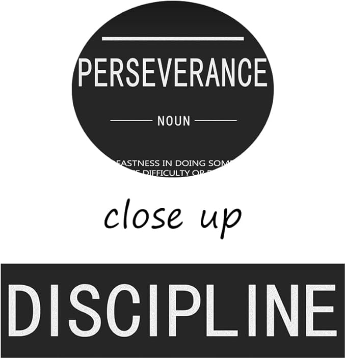 Discipline Perseverance Leadership Noun Inspirational Painting Wall Art 3 Pieces Canvas Print Office Decor Poster Framed Motivational Quotes for Wall Art Office Decoration Ready to Hang[36''Wx 16''H]