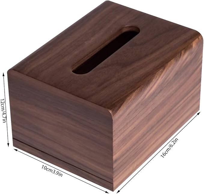 Stylish Tissue Box Wooden Cover Tissue Box Napkin Dispenser Holder Box and Rectangle Tissue Organizer for Vanity Desks Offices Bedroom Home Modern Tissue Box (Color : Brown, Size : C) (Brown Multi)