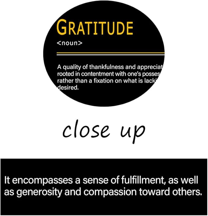WYJDFART Inspirational Wall Decor GRATITUDE EMPATHY RADIANCE Noun A Positive Emotional Chain 3 Pieces Motivational Wall Art for Office Home Bedroom Workplace Framed Ready to Hang [48''Wx 24''H]