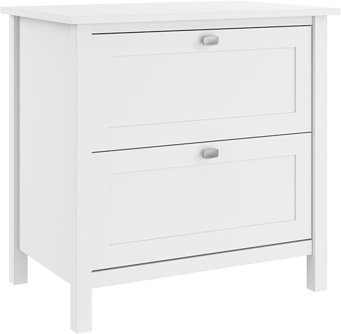 Bush Home Broadview 2 Drawer Lateral File Cabinet in Pure White