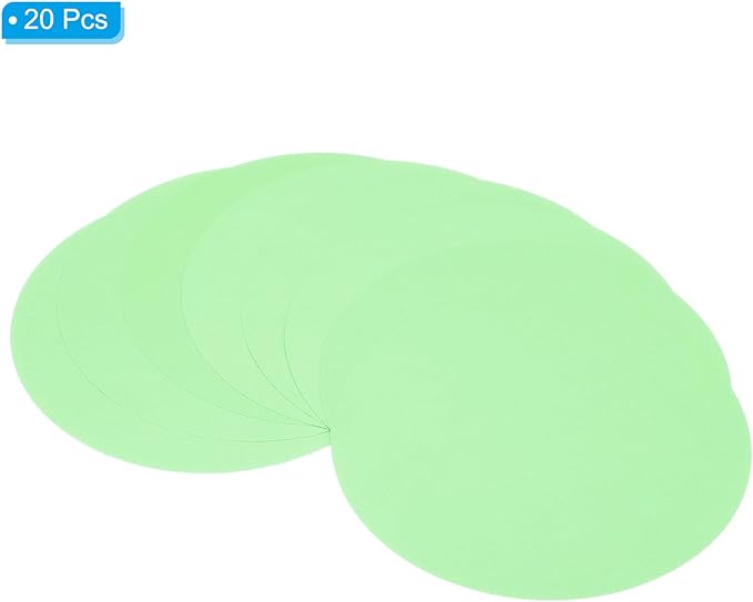 PATIKIL 5.9-inch Round Cardboard Paper, 20 Pcs 200GSM Blank Disc Circles Slices Cutouts Paper for Party Decorations DIY Craft Arts Drawing Painting Writing, Light Green