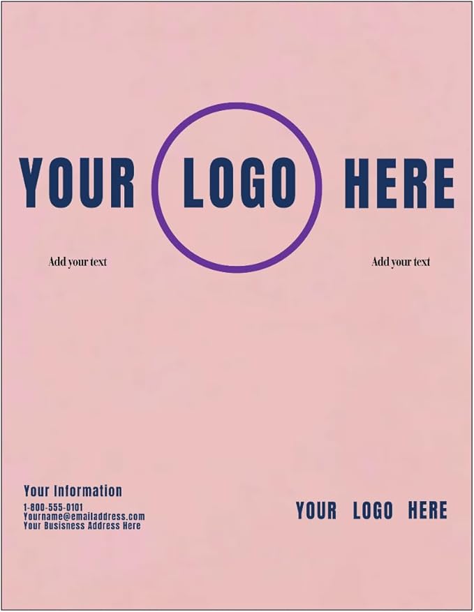 LUXPaper Custom Printed 8.5" x 11" Paper | Customizable Letterhead | Personalized Logo & Text | Letter Size | Candy Pink | 80lb. Text | 200 Qty
